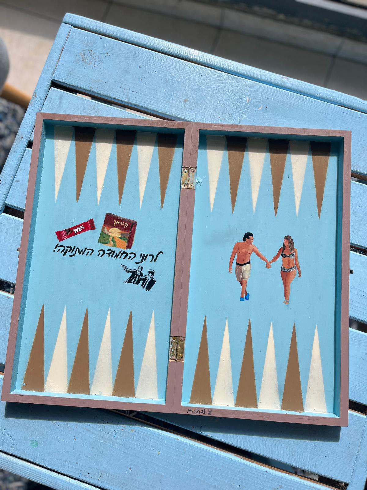 תמונה בצד אחד, מספר אייקונים בצד שני