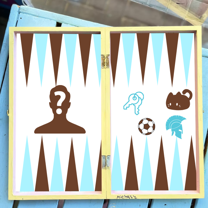 תמונה בצד אחד, מספר אייקונים בצד שני