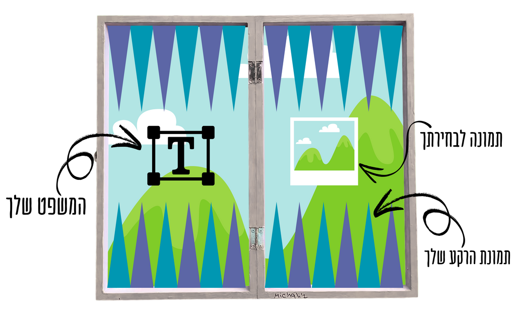 רקע נוף לבחירתך עם סמל/דמות פשוטה+משפט