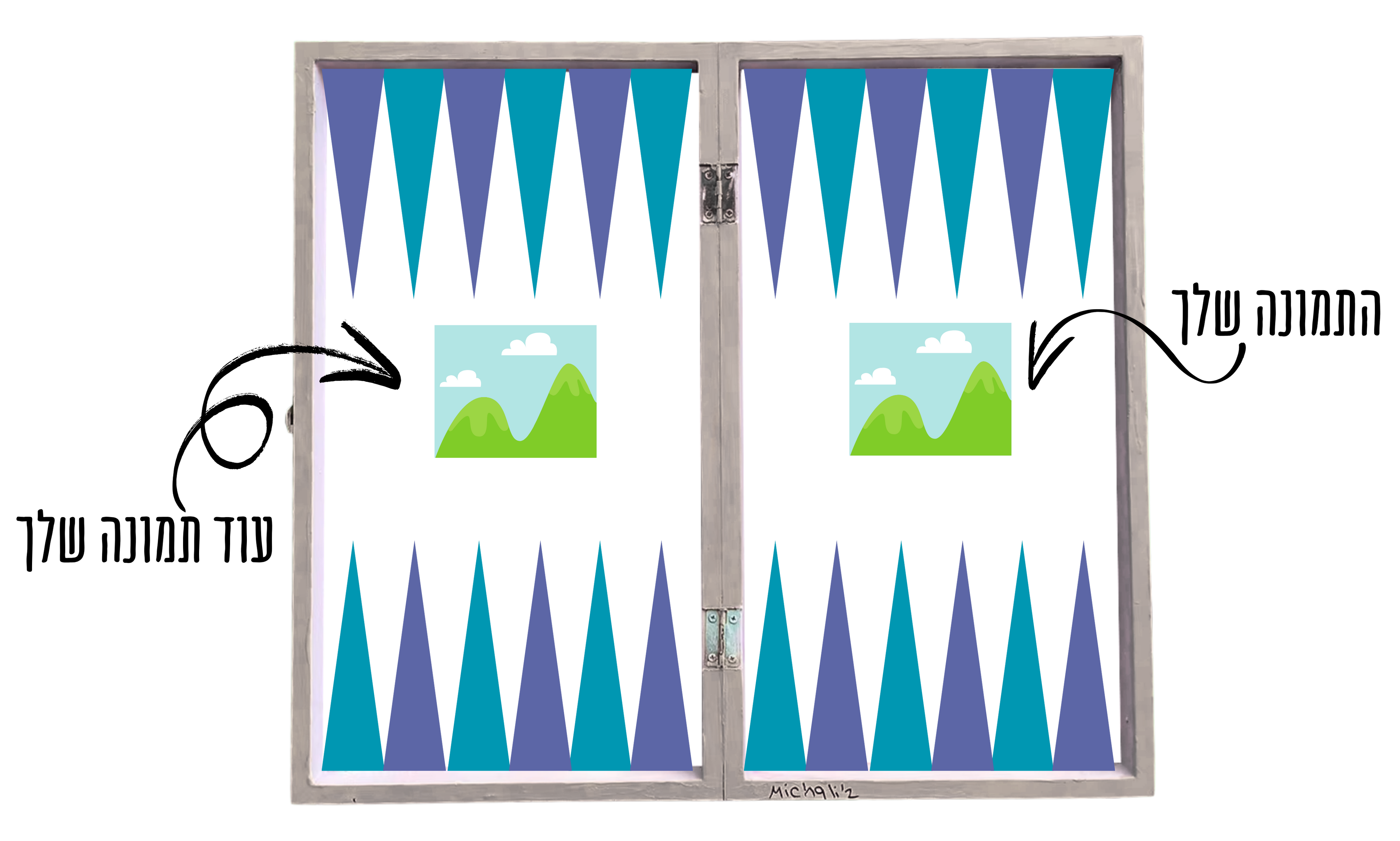 שני סמלים/דמויות פשוטות